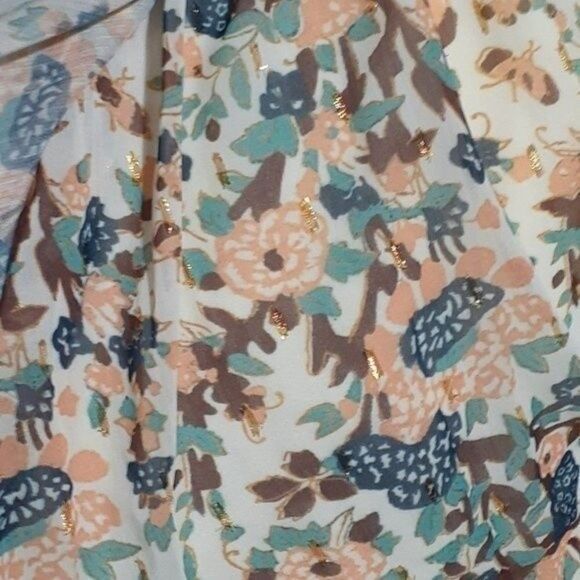 ULLA JOHNSON  Gardenia Delphine Floral Tiered Ruffled Dress Side Zipper Size 2 - Picture 10 of 14